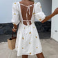 Swea dress white/orange -31673