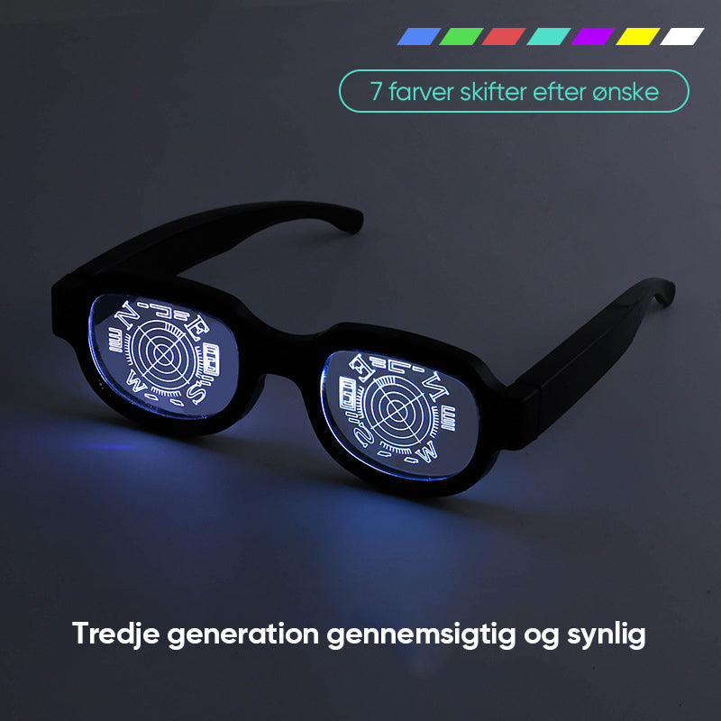 👓LED lysende briller👓