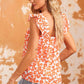 Orange Blomstret Top