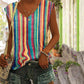 Vintage Farverig Stribe Tanktop