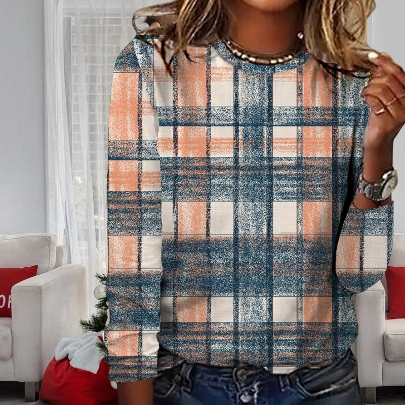 Afslappet Plaid T-Shirt