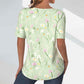 Afslappet T-Shirt Med Blomsterprint