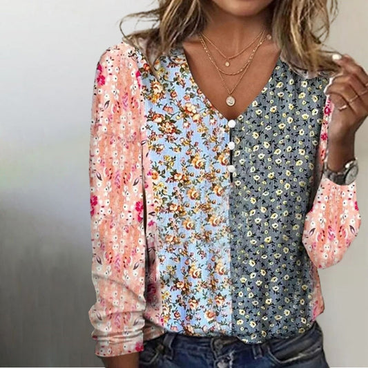 Uformell Blomster Bluse