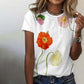 Afslappet T-Shirt Med Blomstertryk