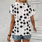 Polka Dot Afslappet T-Shirt