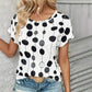 Polka Dot Afslappet T-Shirt