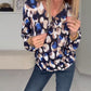 Elegant bluse med stropper og print