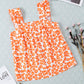 Orange Blomstret Top