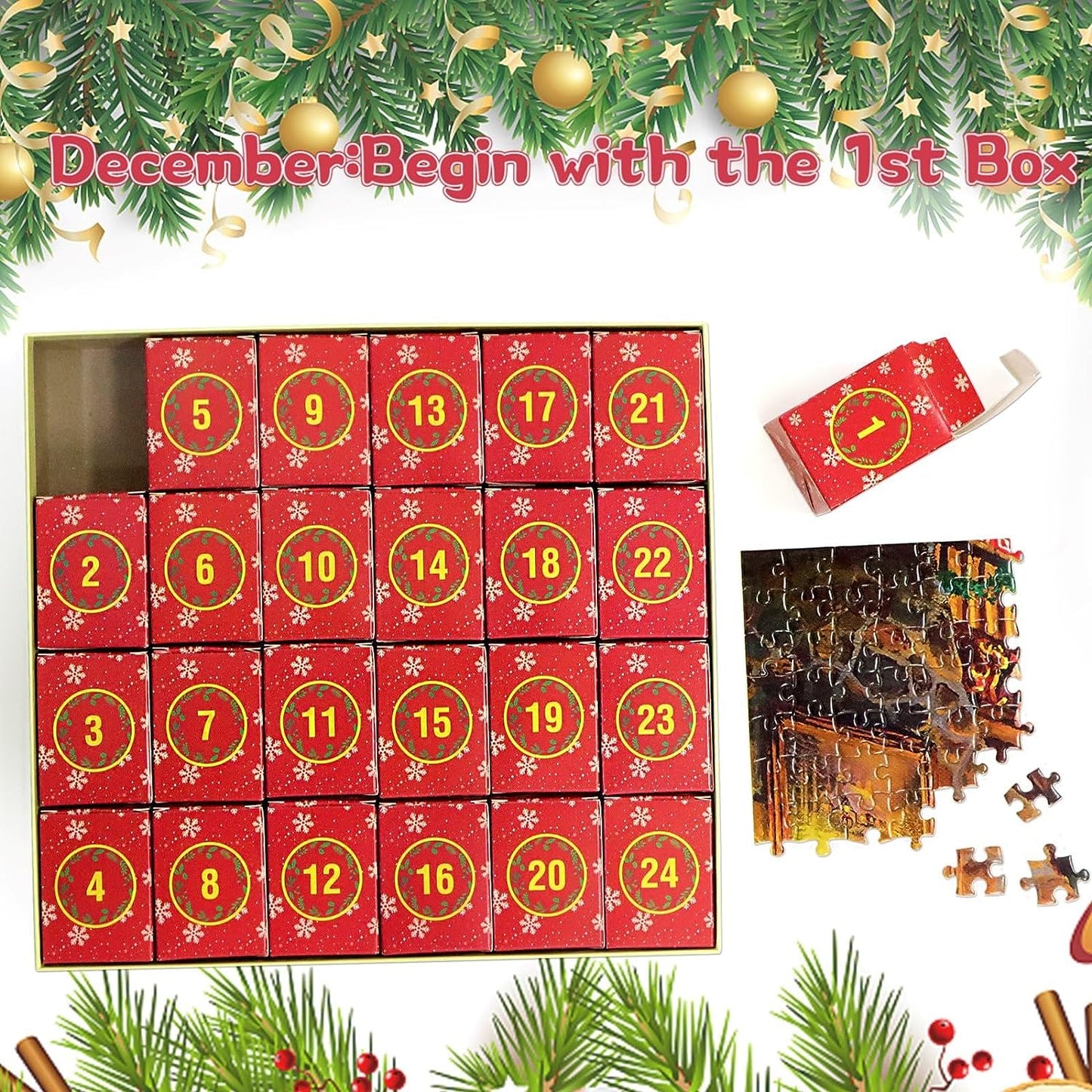 🎅Adventskalender 2023 jule-puslespil🎁