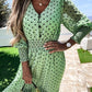 Tasja dot dress green