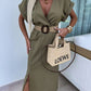 Stephani dress khaki - PS8830