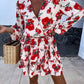 Annmari flower dress red- 8556-6