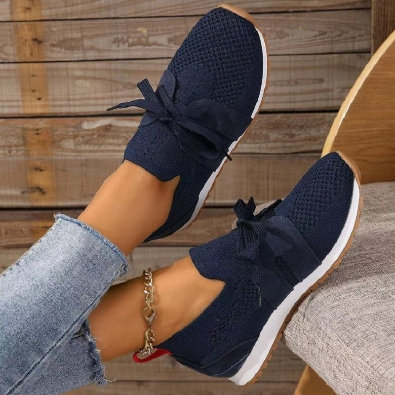 Aurelia - Kvinders Letvægts Strikket Slip-On Sneakers