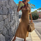 Salma dress camel - A1321