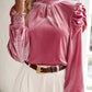 Blommeblomst Velour Bluse