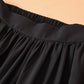 Black Ricrac Trim Colorblock High Waist Long Skirt