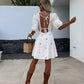 Swea dress white/orange -31673