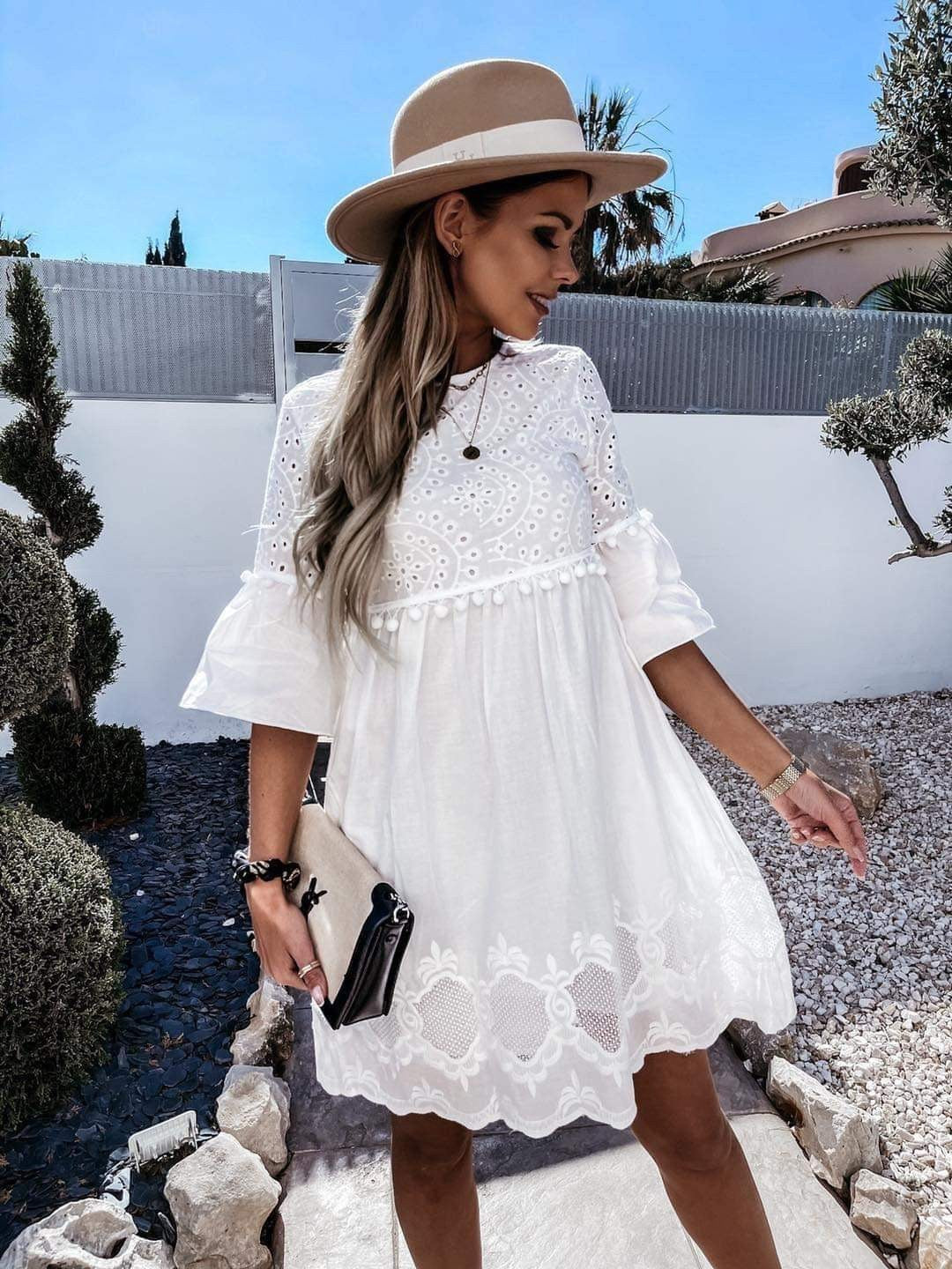 Sivana lace dress White