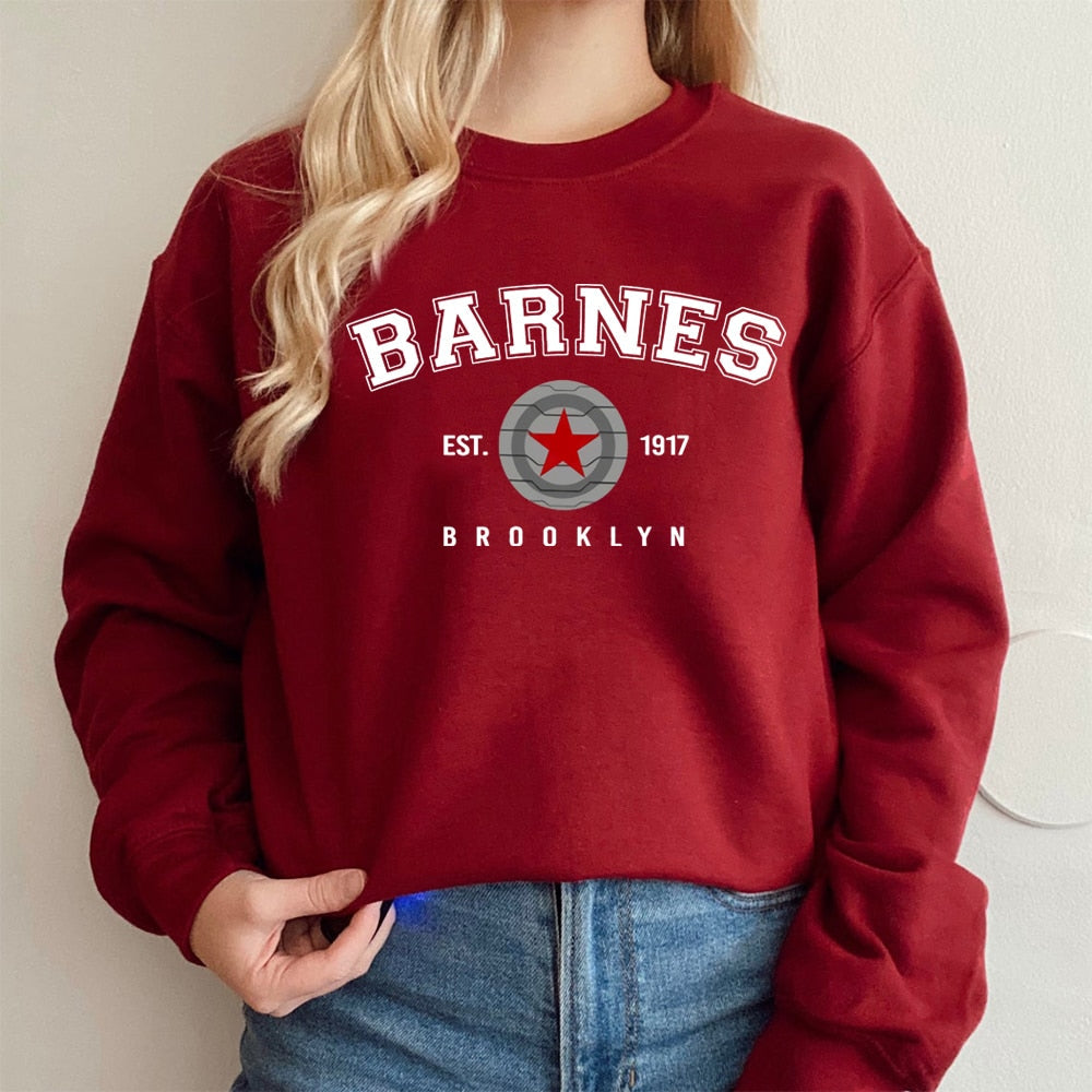 Barnes - Løstsiddende sweatshirt med print til kvinder