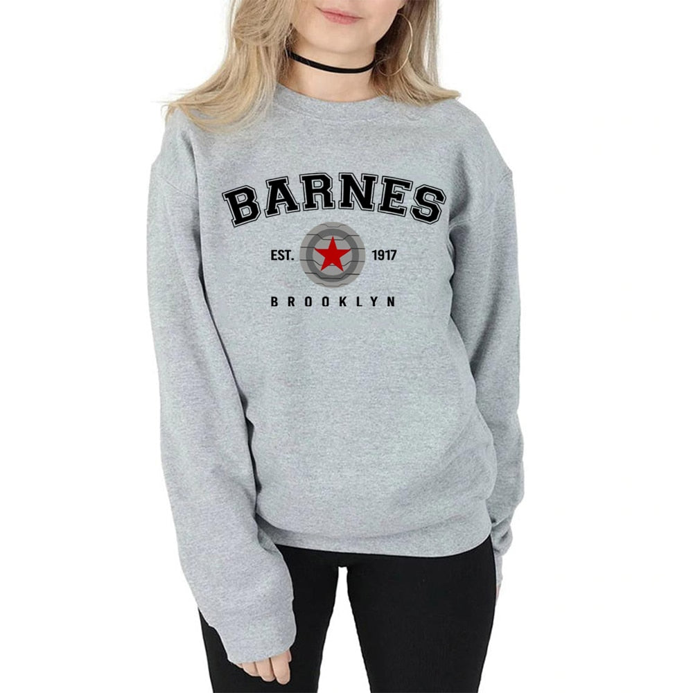 Barnes - Løstsiddende sweatshirt med print til kvinder