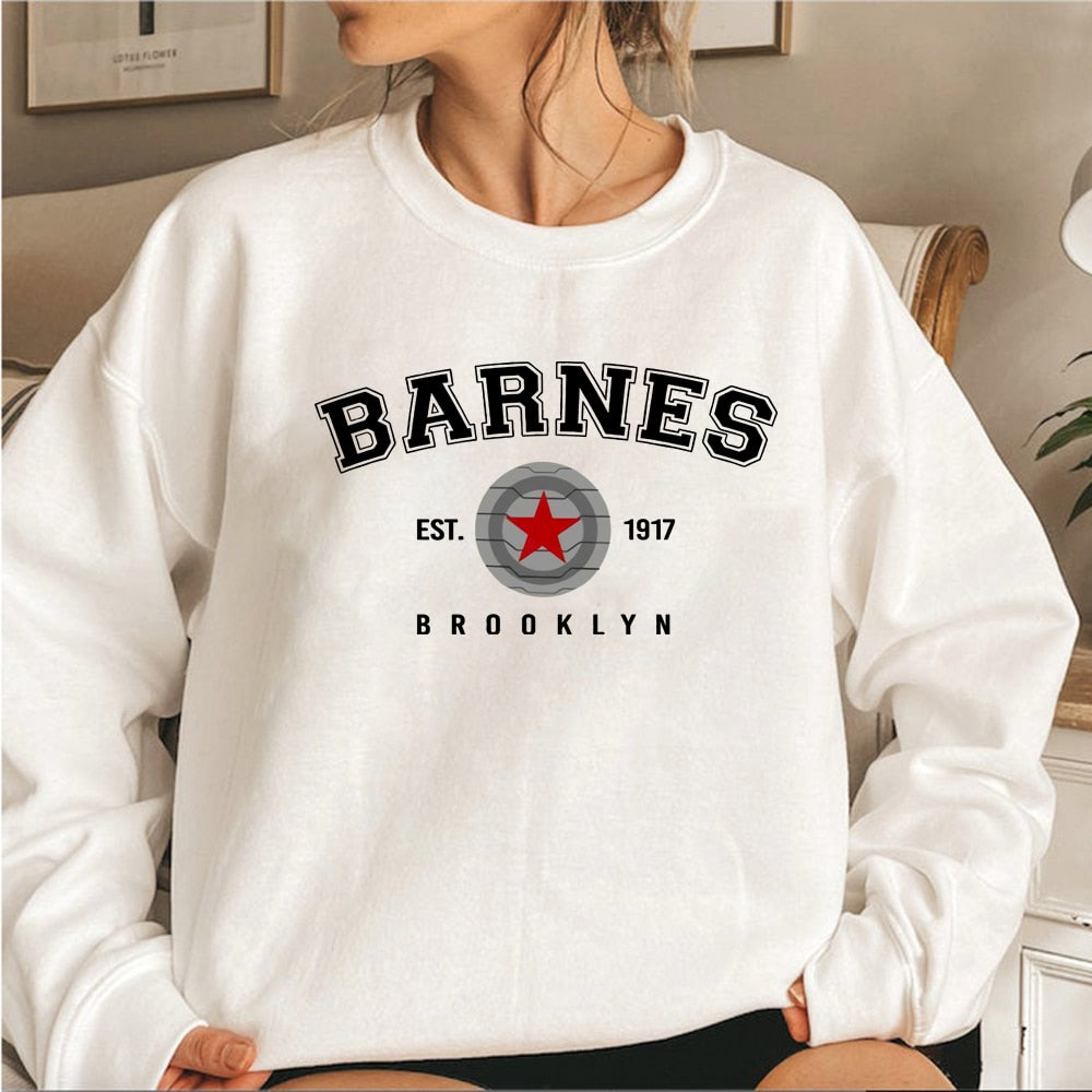 Barnes - Løstsiddende sweatshirt med print til kvinder