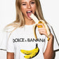 T-shirt til kvinder med bananmotiv