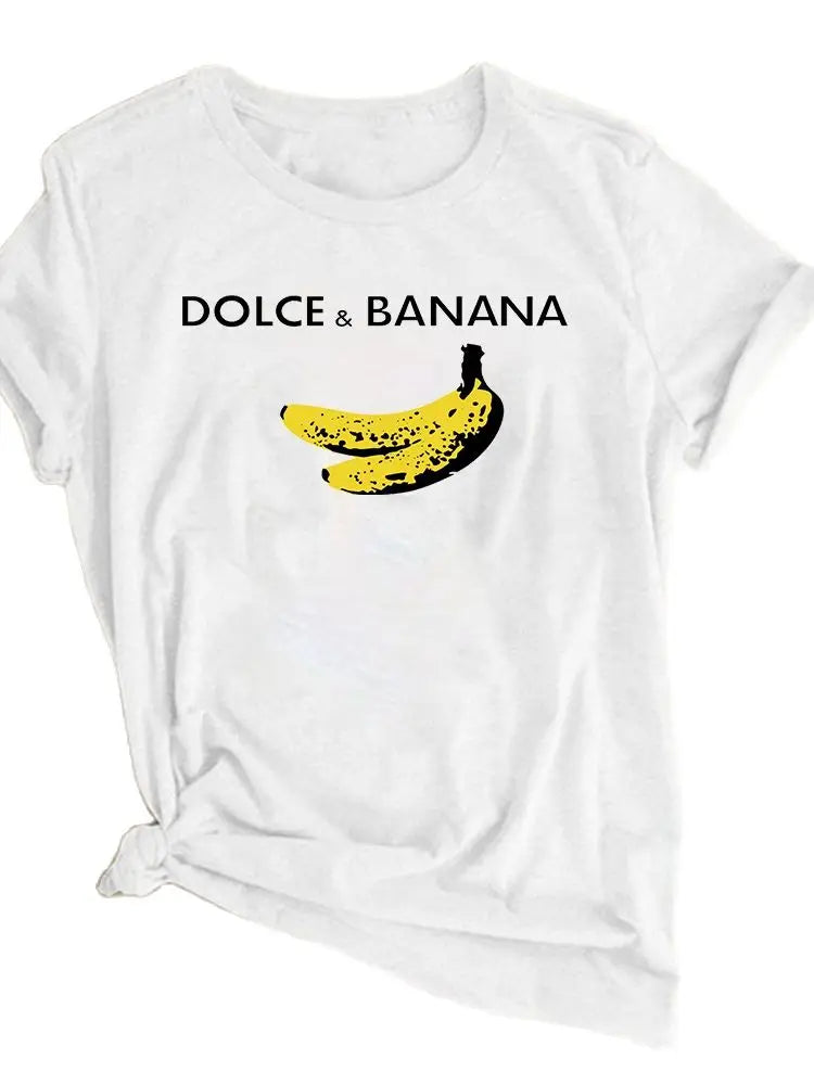 T-shirt til kvinder med bananmotiv