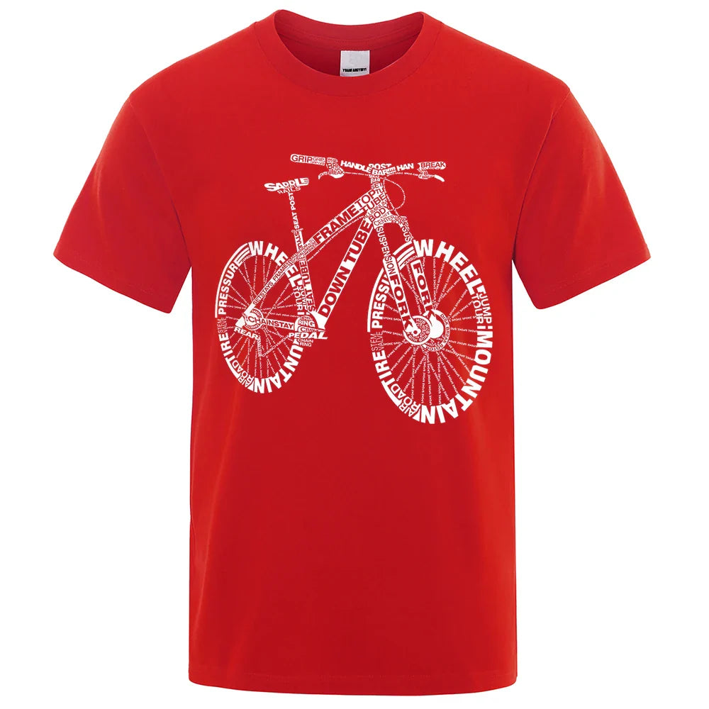 T-shirt til mænd med cykel