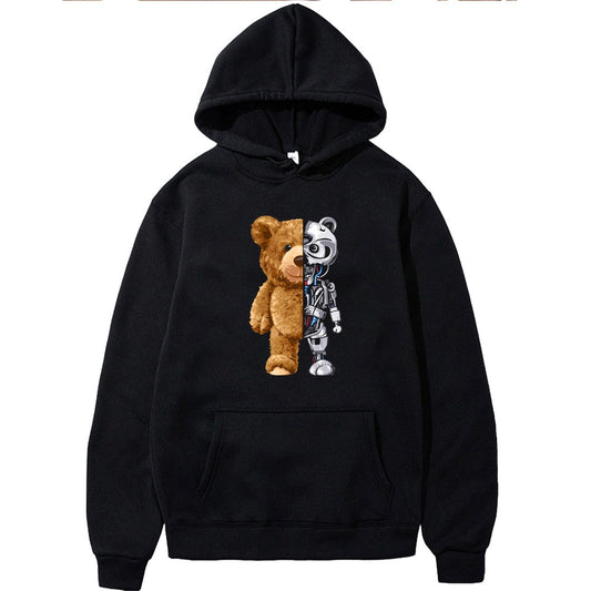 Herre sweatshirt med bamse-grafik