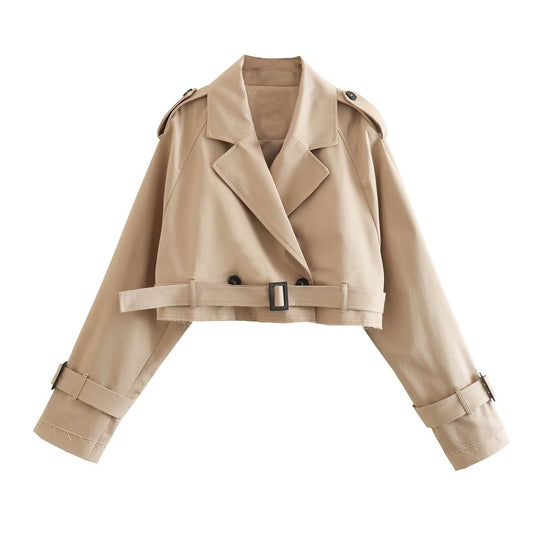 Sofia  | Cropped Trenchcoat