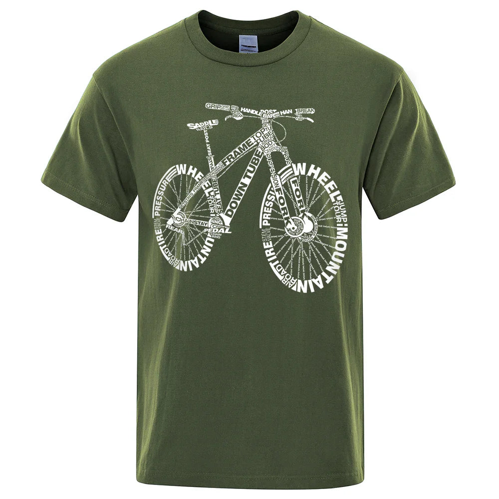 T-shirt til mænd med cykel