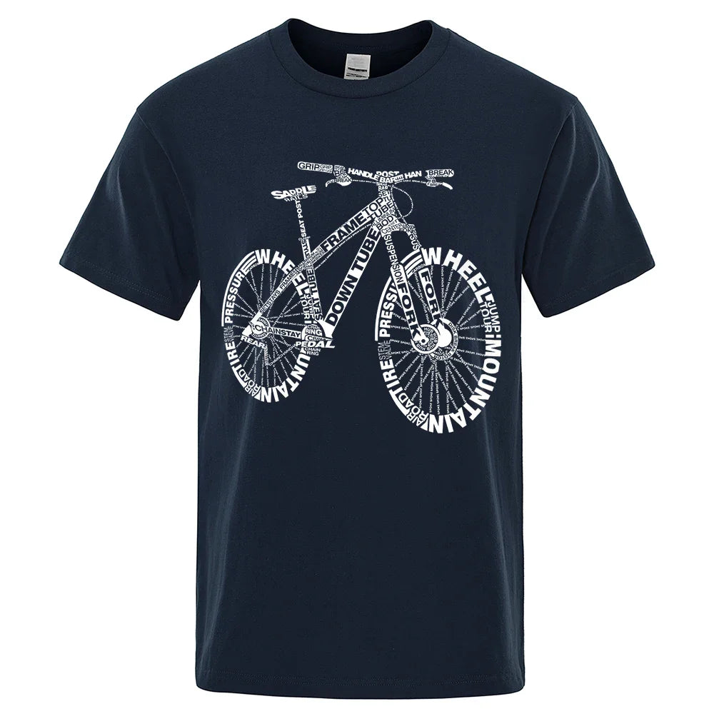 T-shirt til mænd med cykel