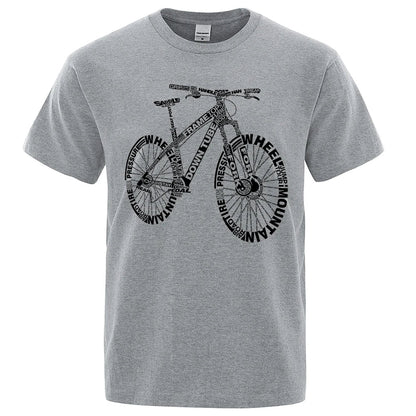 T-shirt til mænd med cykel