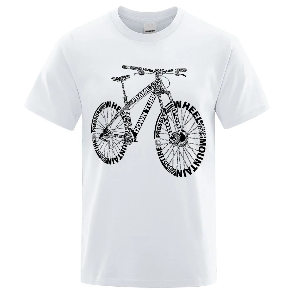 T-shirt til mænd med cykel