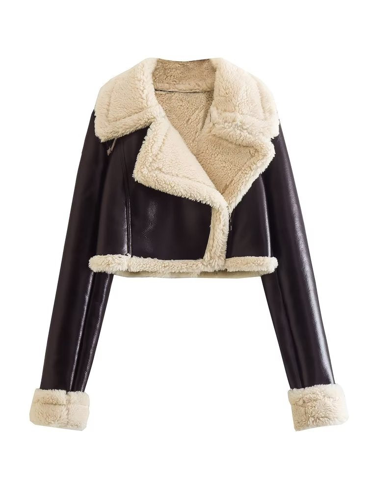 Liv | Cropped Shearling frakke