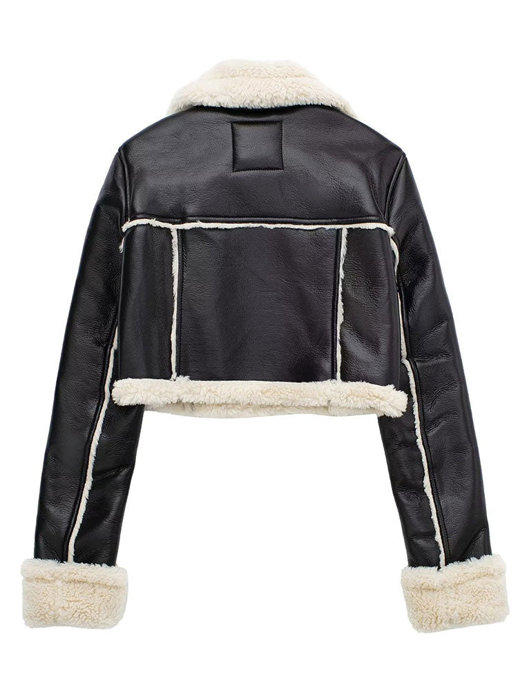 Liv | Cropped Shearling frakke