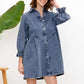 Lillian™ | Oversize Skjortekjole i Denim