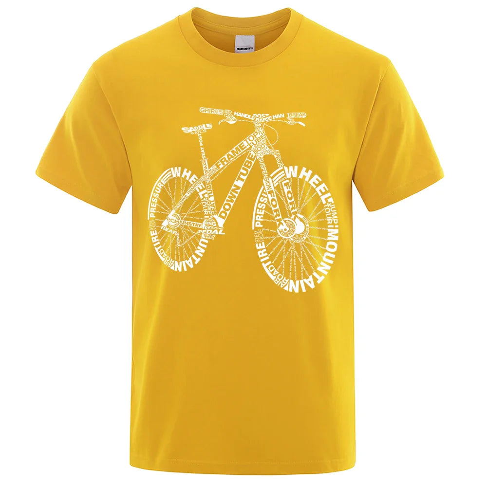 T-shirt til mænd med cykel