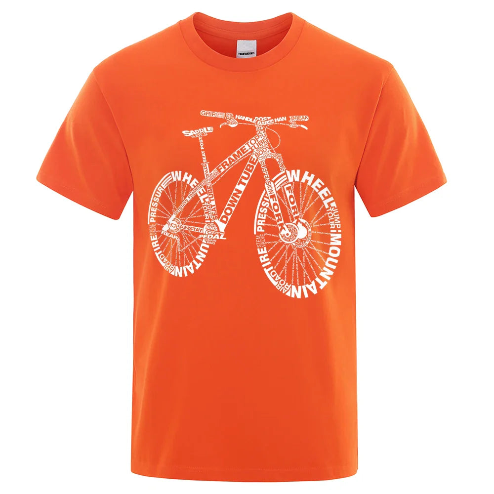 T-shirt til mænd med cykel