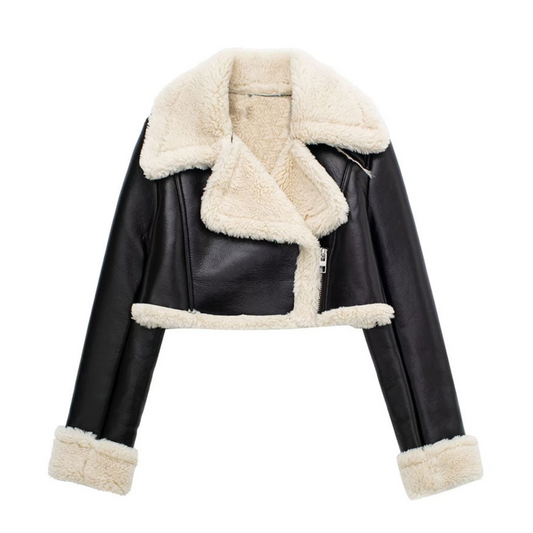 Liv | Cropped Shearling frakke