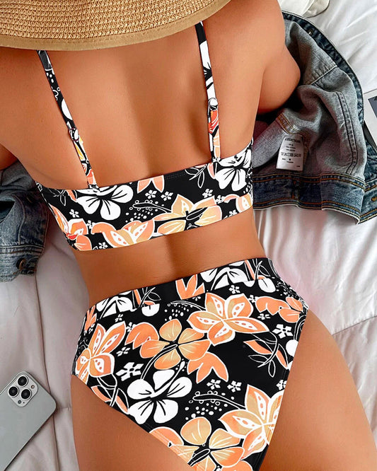 Bikini med Hawaii-blomster