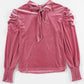 Blommeblomst Velour Bluse