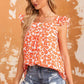 Orange Blomstret Top