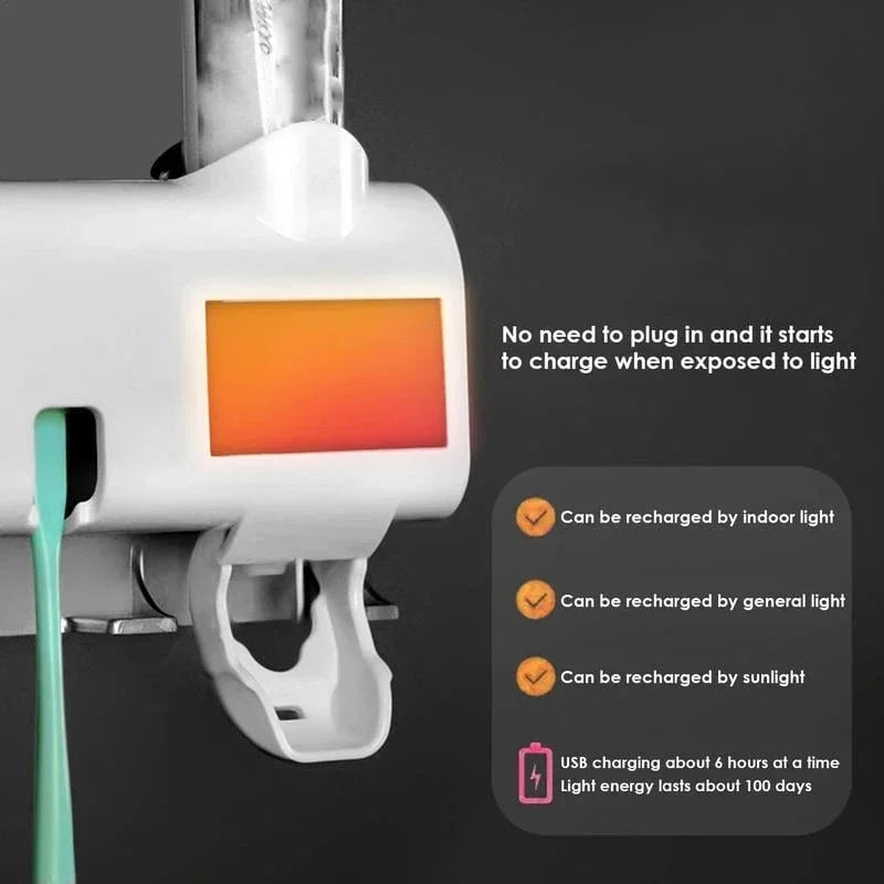 CleanGuard Pro™ - Intelligent UV Steriliserende Tandbørsteholder